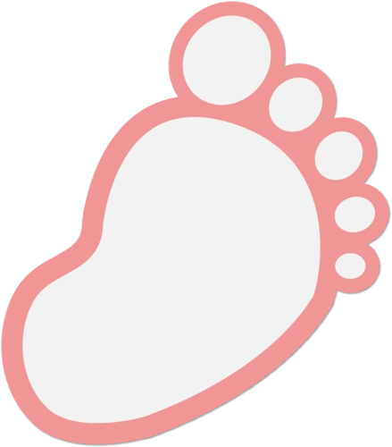 小脚印水彩卡通手绘装饰元素