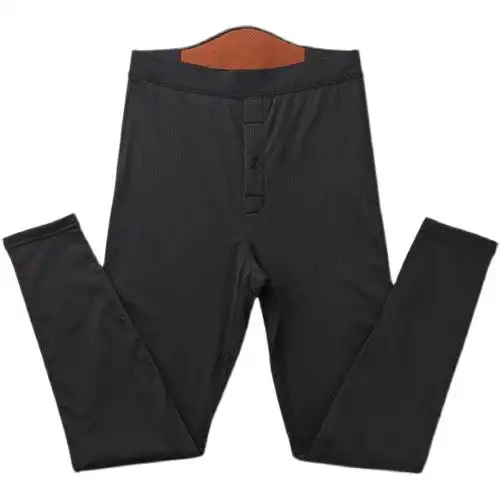 秋冬男士秋裤高腰印花滑面修身绒裤打底拉绒保暖裤双层薄款