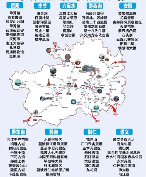 贵州旅游景点自驾游路线图定制行程品质游玩贵州