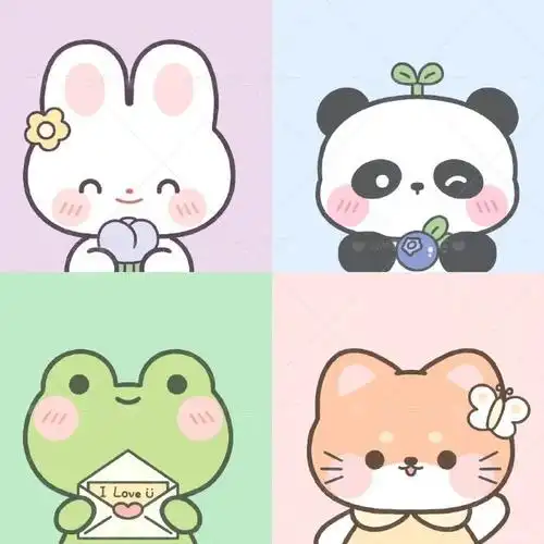 可爱的小动物简笔画,一起画画吧