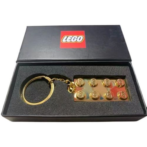 lego乐高限定锌合金97933金色钥匙扣90周年钥匙扣乐高挂件限量版