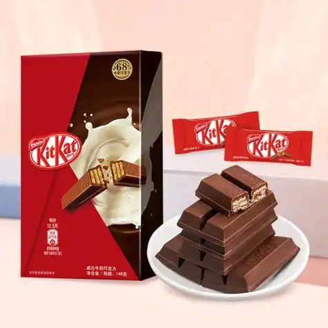 雀巢(nestle)奇巧kitkat 威化牛奶巧克力12块 休闲零食146g(新旧包装