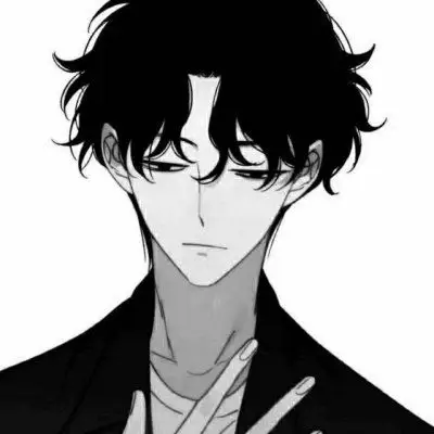 黑白高冷动漫男生头像与世无争