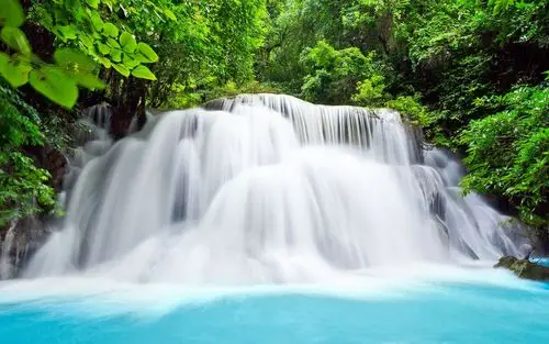 壮观的瀑布风景,高清图片,电脑桌面-壁纸族