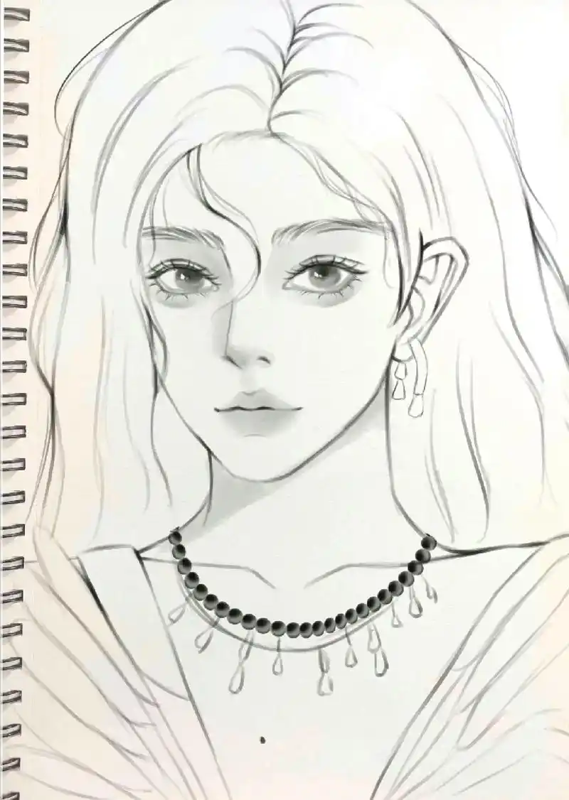 鞠婧祎 #绘画教程 #女生手绘头像 #画画 - 抖音