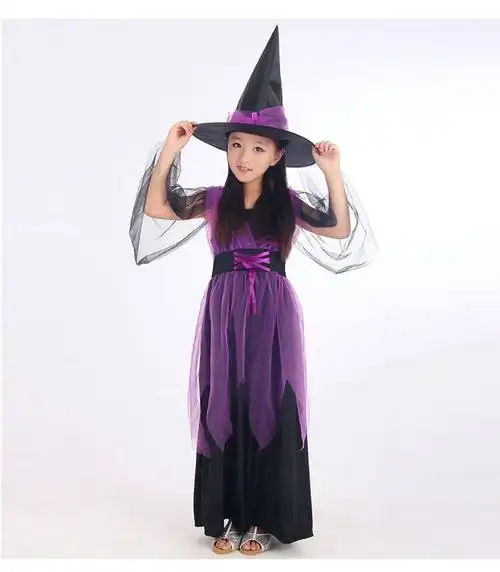 巴拉巴拉旗下万圣节服装儿童自营女cosplay化妆舞会服巫婆服饰小女巫