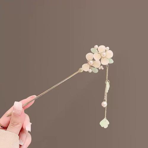 古风发簪桃花流苏汉服头饰盘发发饰古装簪子旗袍发钗复古步摇女