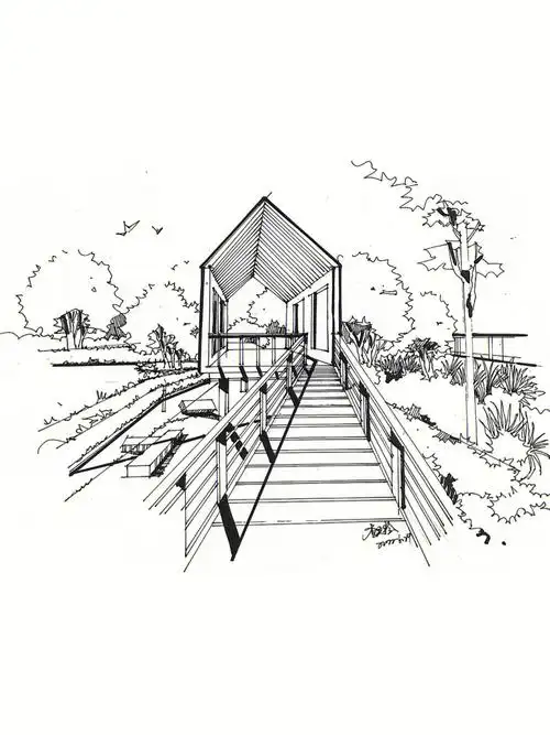 环艺手绘打卡效果图线稿