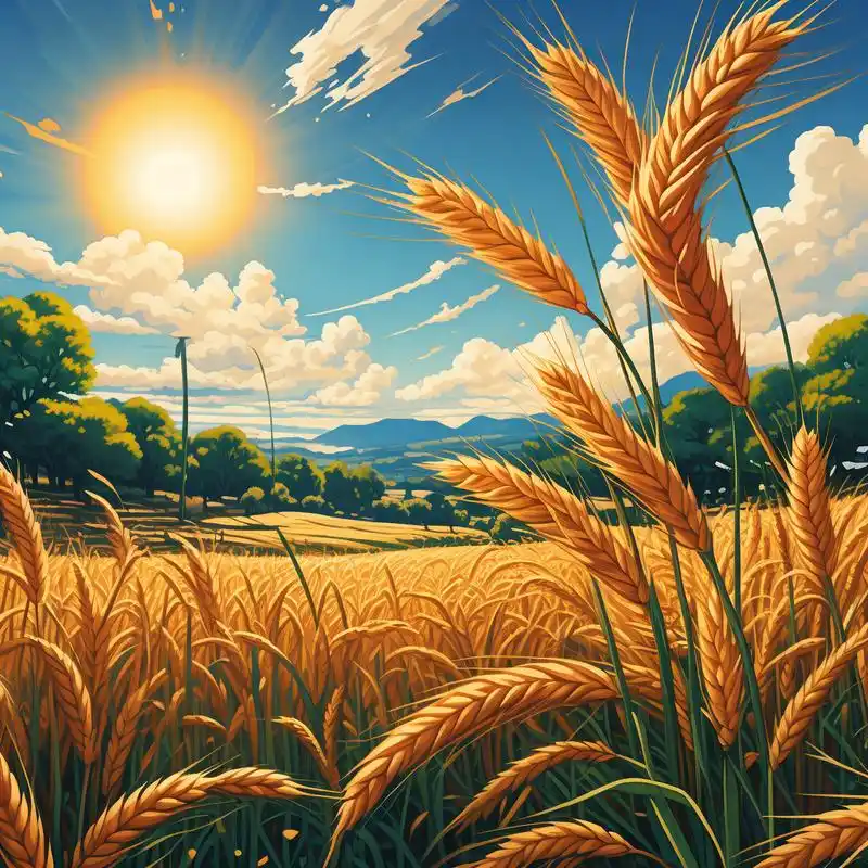 五谷丰登头像90|丰收的麦田景象