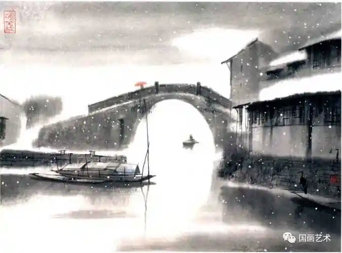 国画中的江南小桥,美醉了!