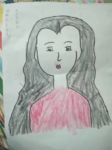 我们班小朋友画的妈妈的肖像 送给我们亲爱的妈妈