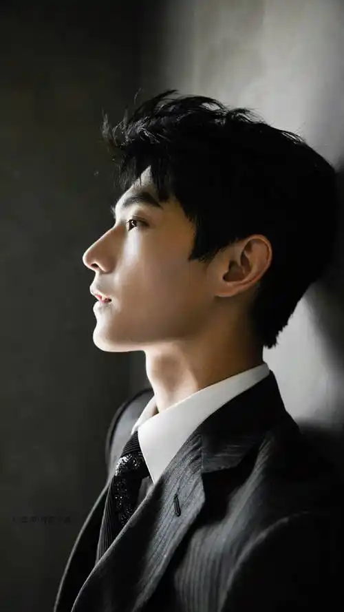 杨洋长发 黑西装就是坠叼的!同意的扣1不同意的扣眼睛!