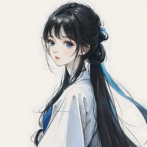 所谓伊人,在水一方.古风插画女头#女生头像