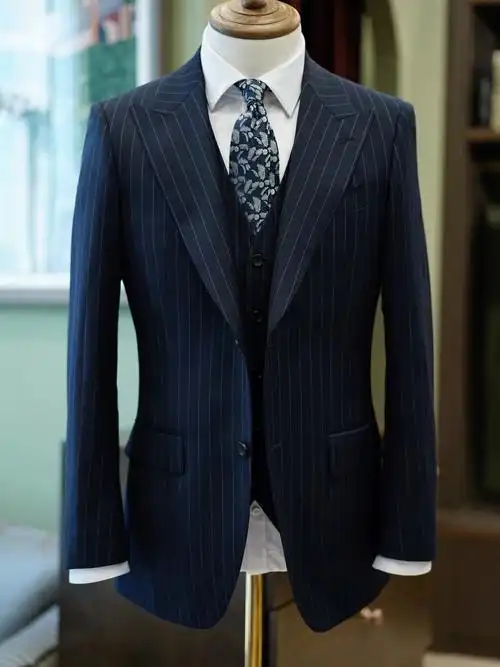 婚礼职场藏蓝色西装定制60