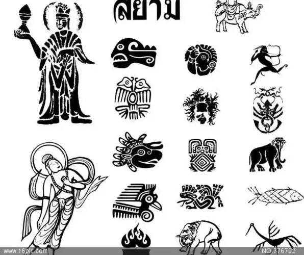 佛教元素矢量图图片