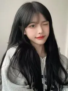 假发女长发全头套自然仿真长直发气质修脸网红空气刘海黑色假发套