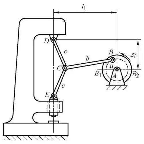 =300mm,l  =150mm.以1/4的比例尺画出机构运动简图.