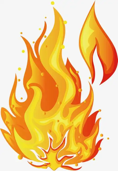 蓝色火焰装饰火苗卡通热量光影元素