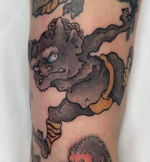 轻松小鬼日式纹身