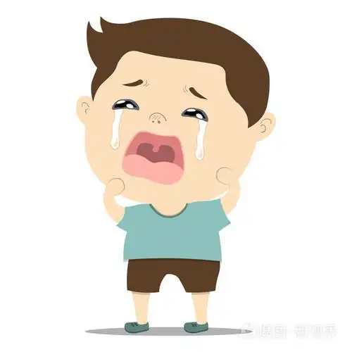 悲哀的小可爱的宝贝男孩哭