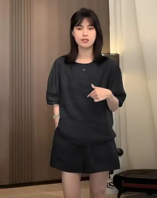 官图 气质女神范高端苎麻套装女2024夏温柔系圆领时尚显瘦两件套 - 17