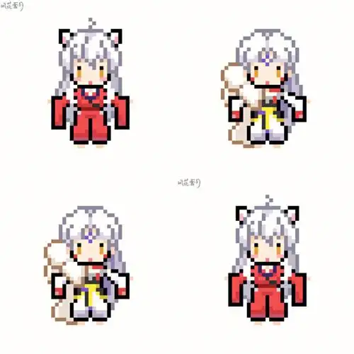 像素画二十二弹犬夜叉杀生丸没有戈薇和铃