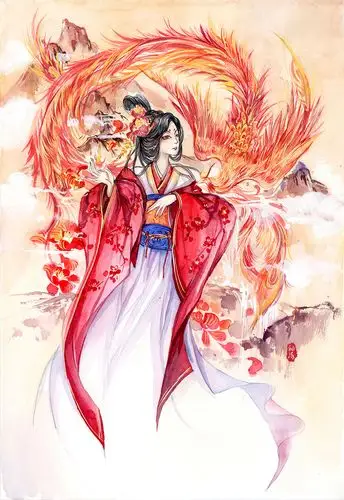 凤凰| 画釉纸 - 原创作品 - 涂鸦王国插画