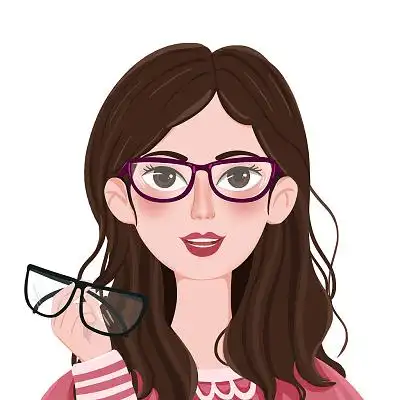 带眼镜近视女孩可爱卡通少女眼镜戴眼镜的人png元素素材