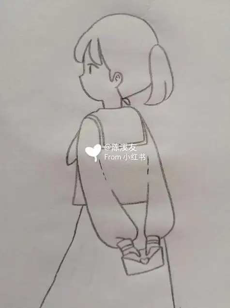 小姐姐侧脸简笔画