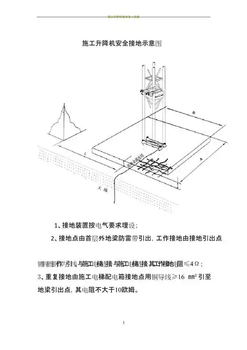施工升降机安全接地示意图