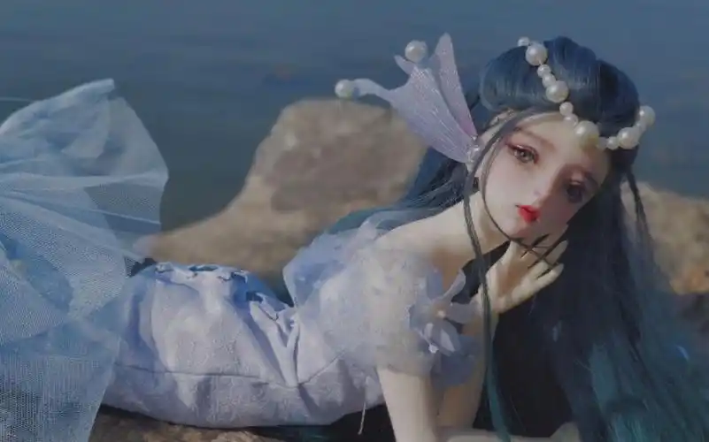 【bjd外景拍摄】又到了美人鱼上岸的时候,快去水边捞小美人鱼
