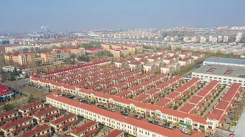 农村自建别墅山东烟台南山村新农村风光背景