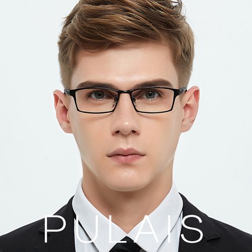 眼镜普莱斯镜框超轻眼睛镜架男纯黑框商务近视眼镜架