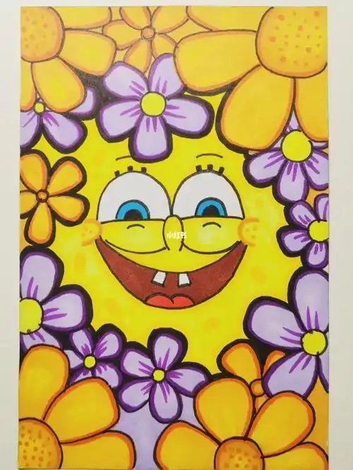 马克笔绘画海绵宝宝