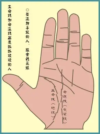 不清楚时可对照我博客中其他的图解     如果有这种手纹的人,再