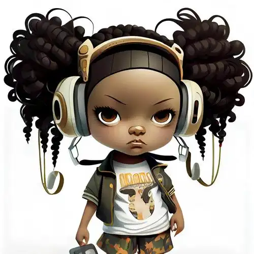 嘻哈小孩ip头像插画ai平面元素免费下载_png格式_5376像素_编号