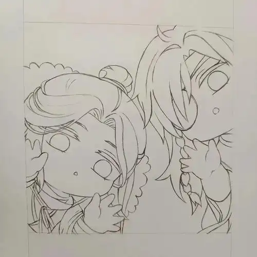 来个天官赐福过程图#马克笔手绘 #动漫手绘 #手绘教程 #天 - 抖音