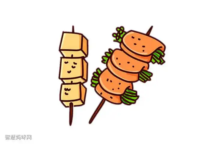 烤串怎么画