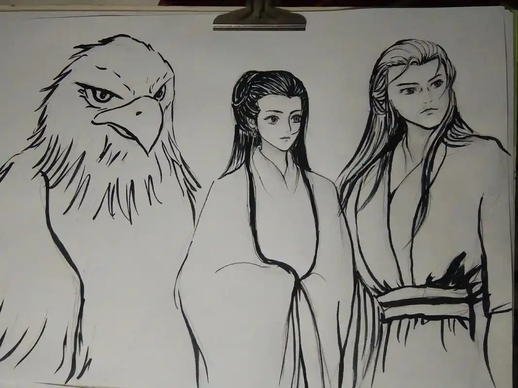 还是原来的神雕侠侣经典#古风 #手绘 #画渣日常 #画画使我 - 抖音