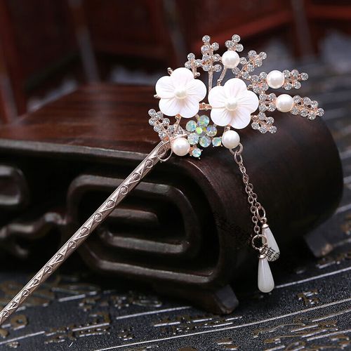 虔生缘儿童古代的钗子 古装发饰古风汉服发簪盘发神器流苏簪子公主