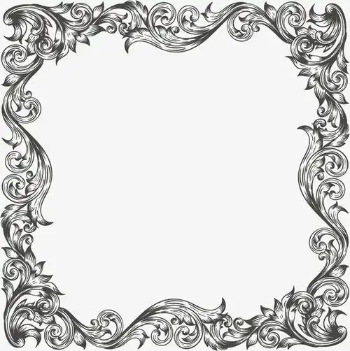 矢量手绘欧式边框花纹免抠素材免费下载_觅元素51yuansu.com