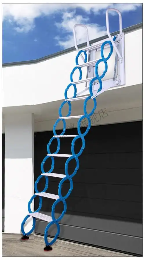 楼梯挂壁伸缩梯电动楼梯阁楼伸缩楼梯阁楼楼梯平房遥控全自动升降伸缩