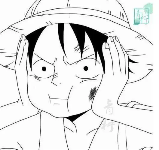 路飞简笔画 动漫 简笔画 卡通 漫画 手绘 头像 线稿 650674 简单的