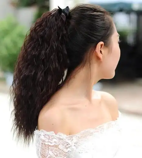 女生长发烟花烫发型图片