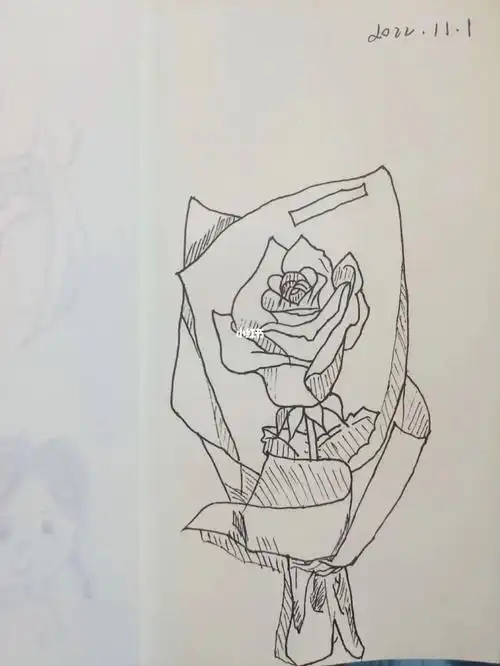 玫瑰花花简笔画