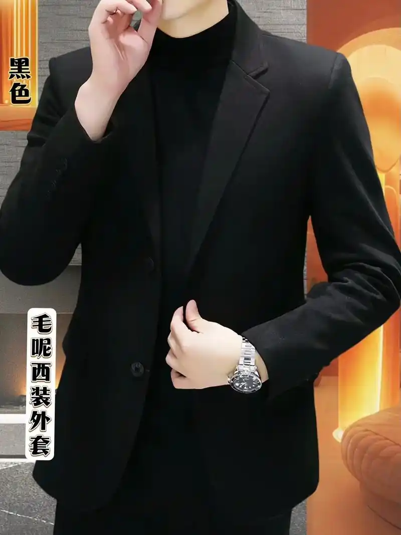 男神们~期待已久的花花公子毛呢西装外套来啦!简约版型,休闲随 - 抖音
