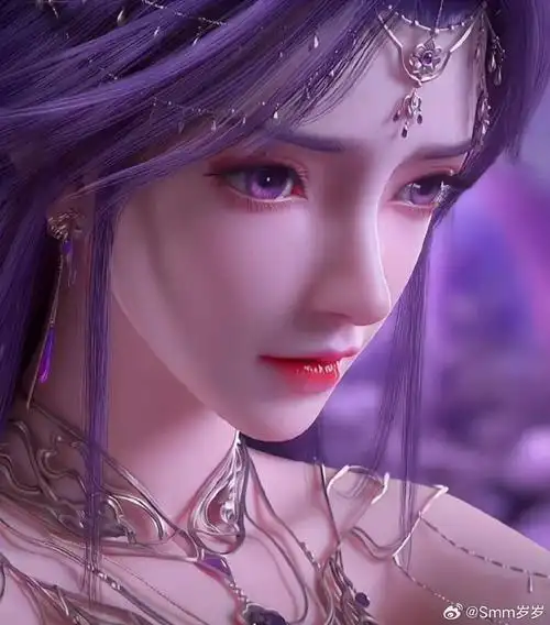 紫发少女的肌体有一层神辉,笼罩全身