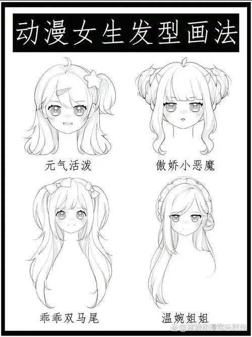 动漫头发画法,其实也可以很简单的.  #动漫# #发型最酷的动漫人物