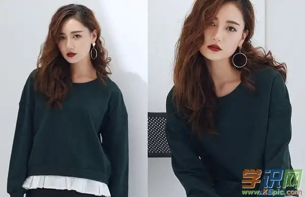 2017年女生中长发烫发发型图片