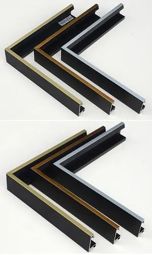 鑫英华金属画框铝合金相框线条电梯广告框架证书框创意双色镜边框